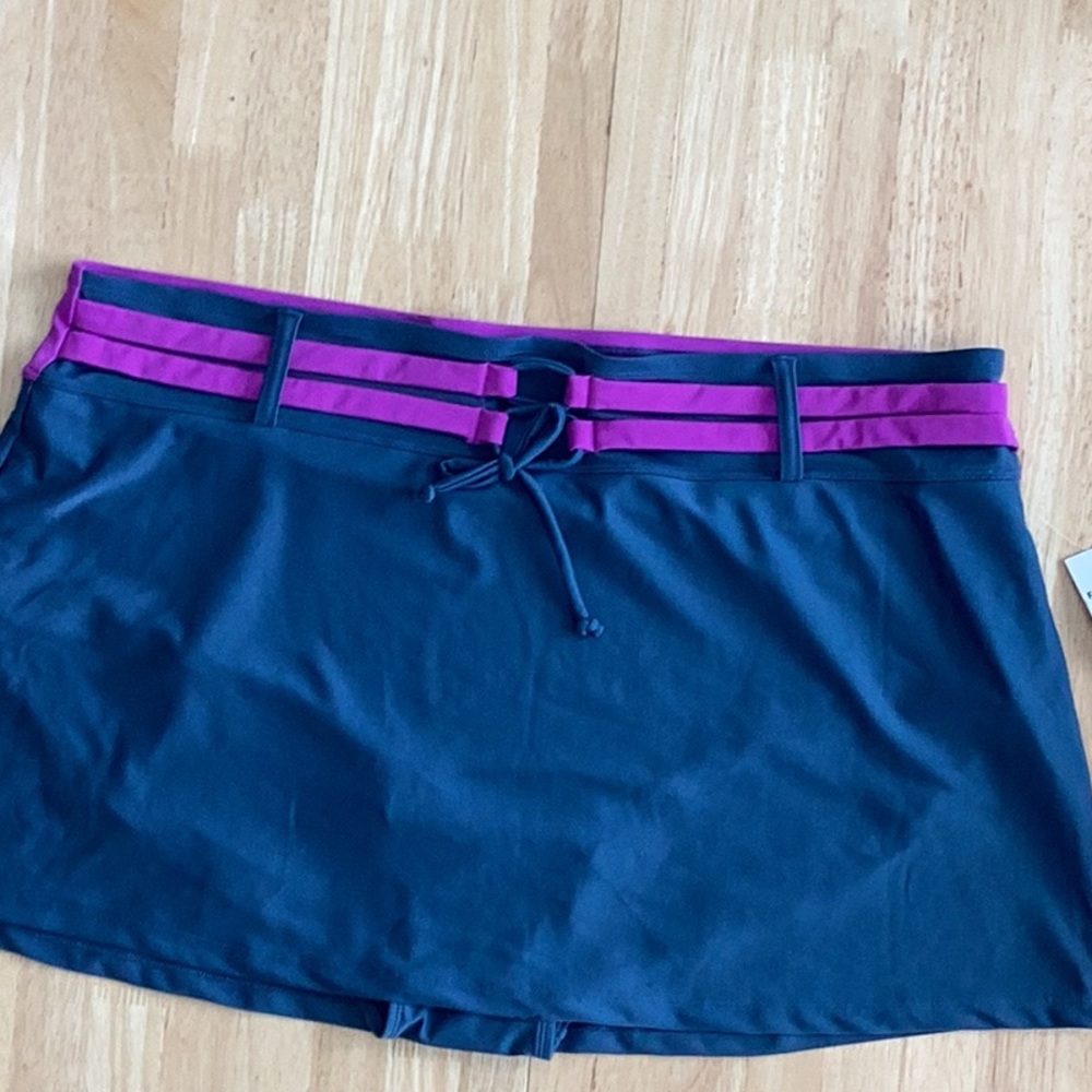 🆕️ New Country swim skort, Size 3X, blue with purple belt, NWT